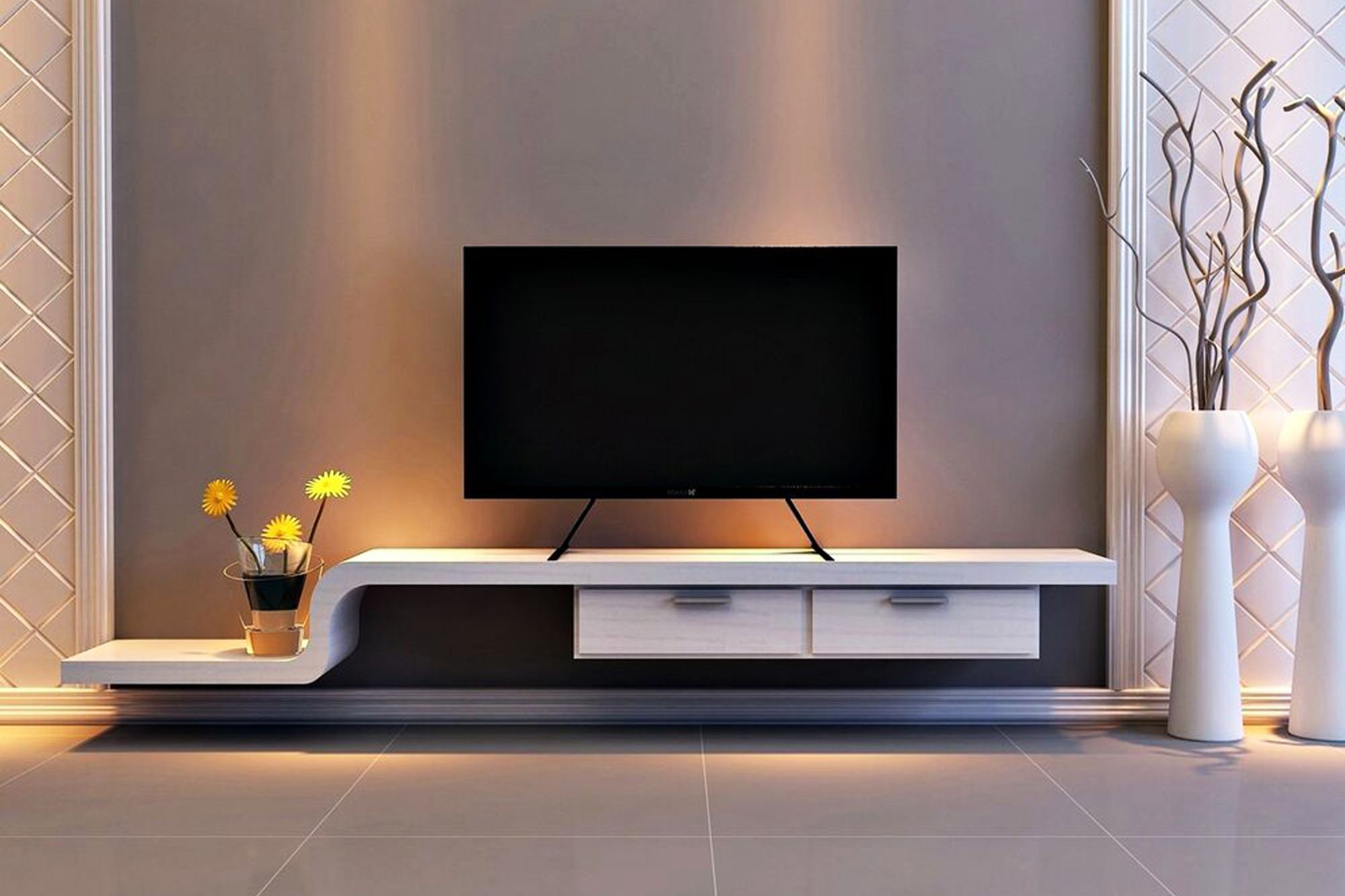 minimalist tv unit